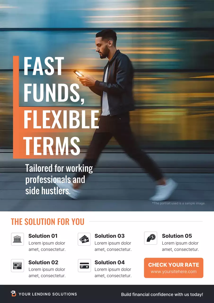 Orange Modern Finance Service Advertisement Poster