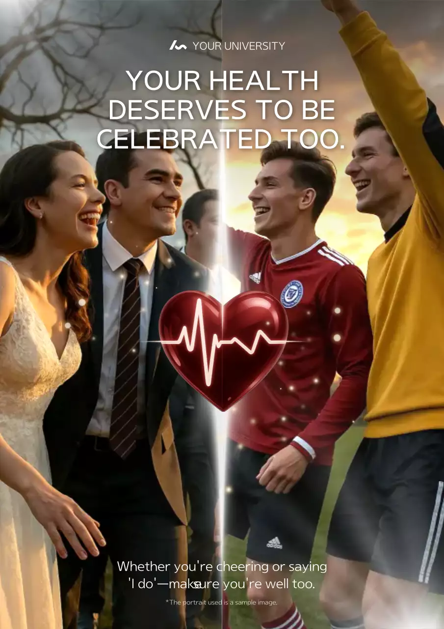 Red Modern Health Promotion Poster