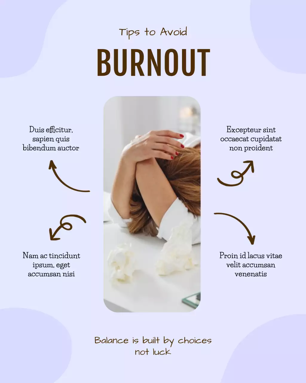 Purple Modern Work-Life Wellness Tip Instagram Post