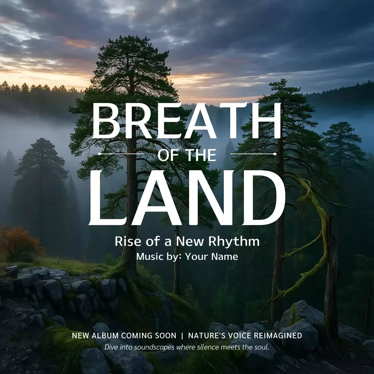 Green Nature Music Promotion Social Media Post