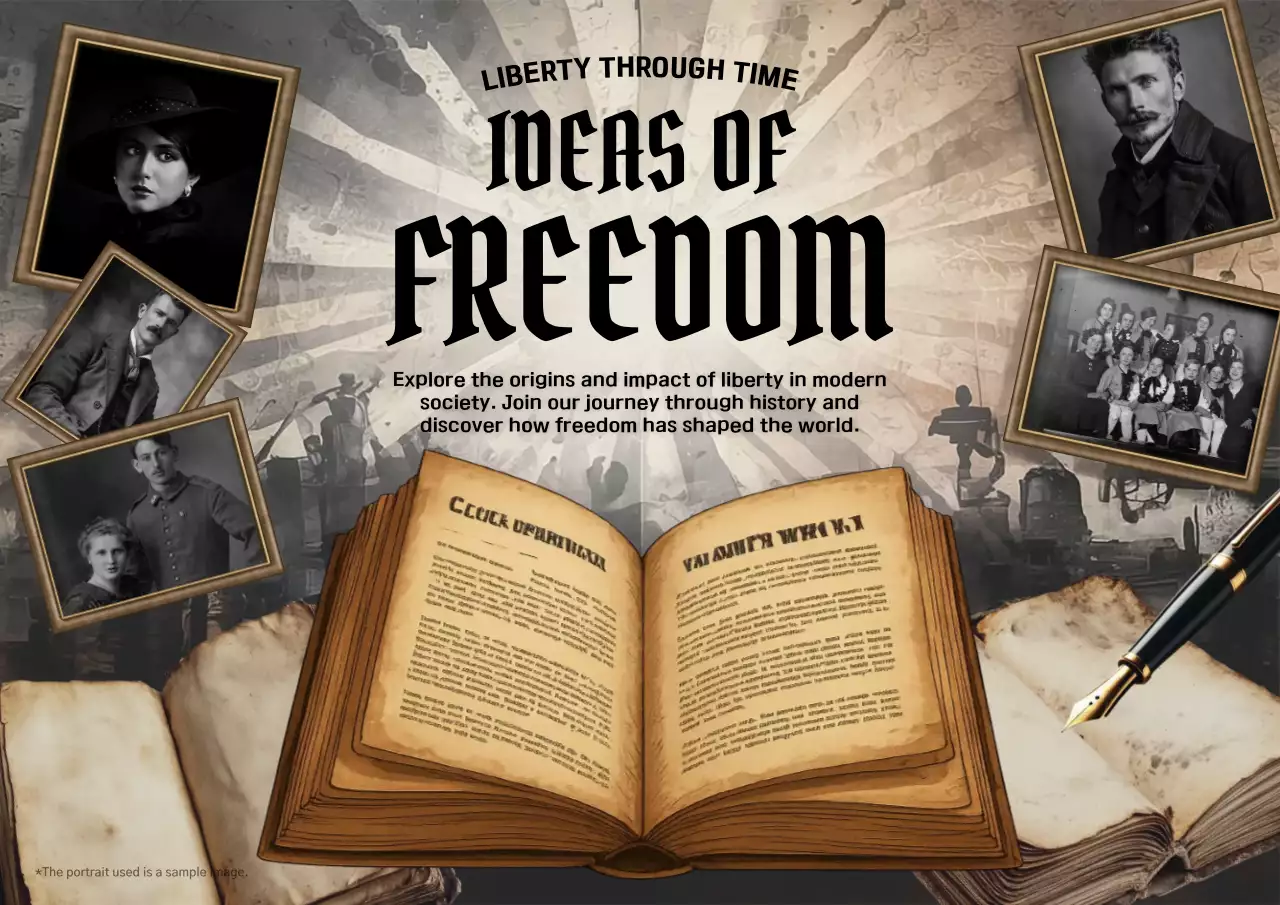 Beige Vintage History Exhibition Poster