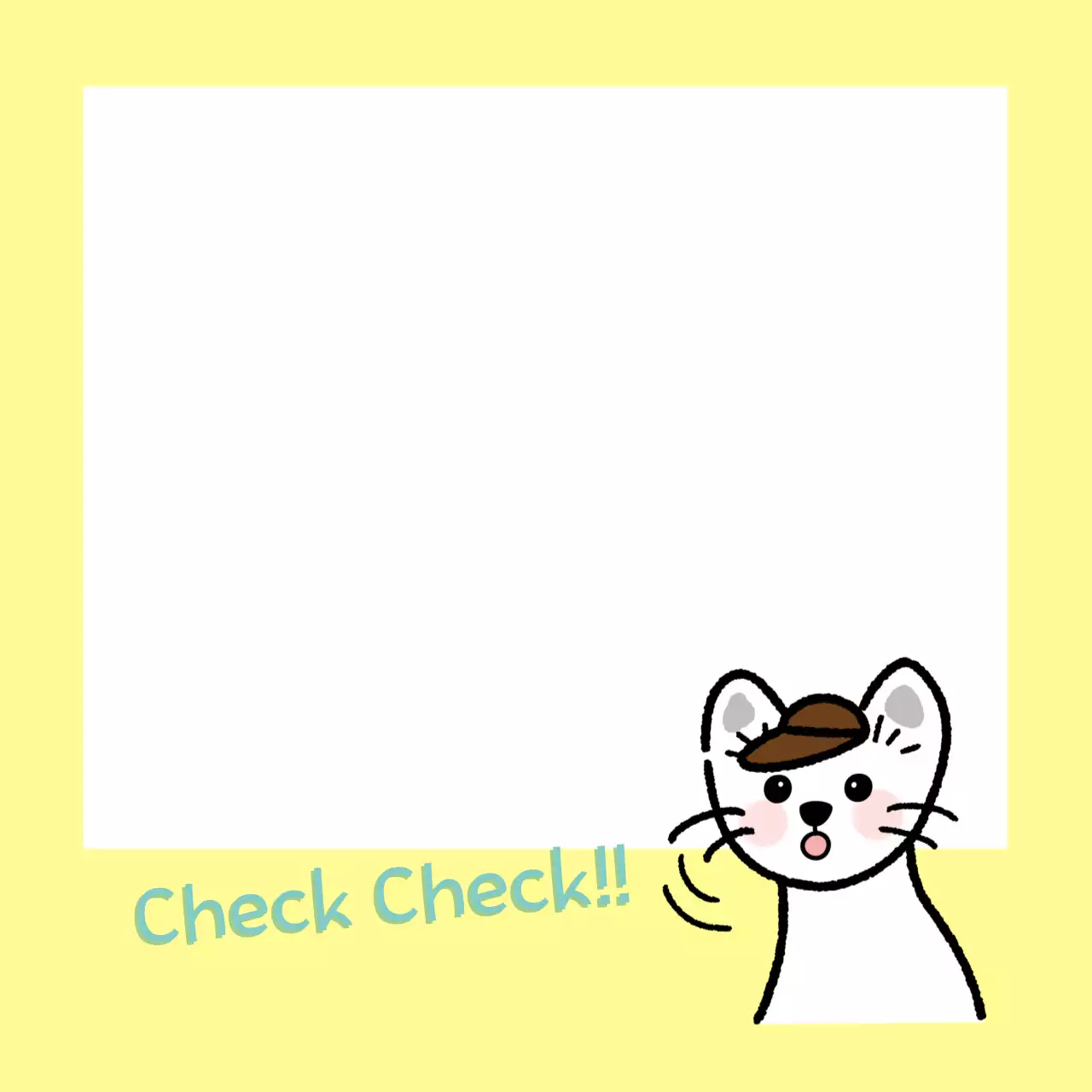 노랑 아기자기한 포토프레임