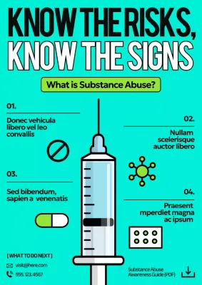 Teal Modern Substance Guide Poster