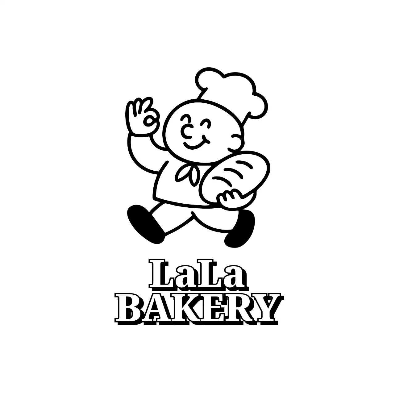 흑백 아기자기한 베이커리 디자인