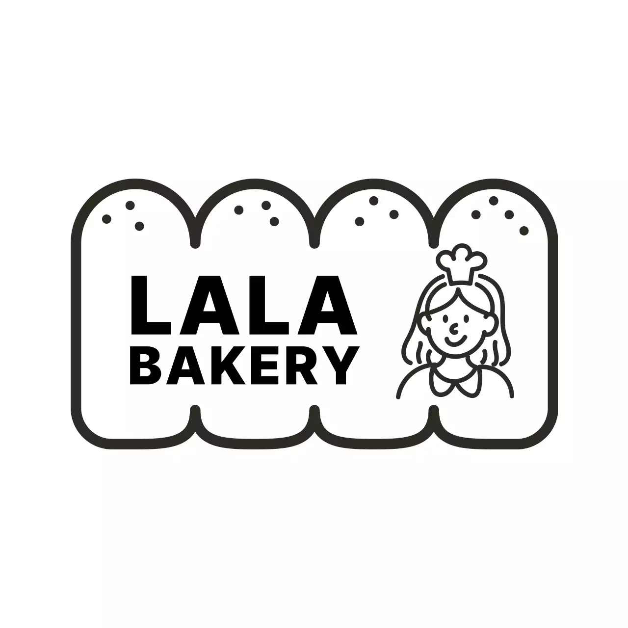 검정 심플 베이커리