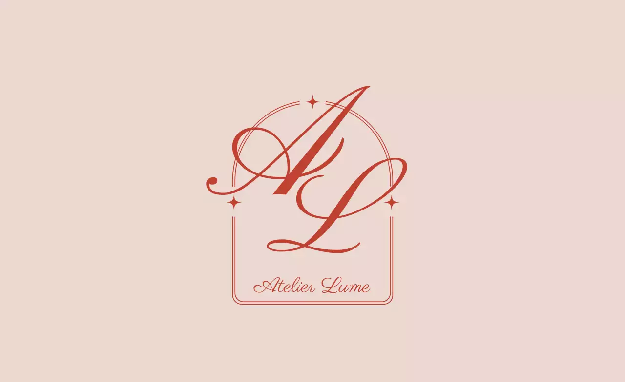 ベージュ 赤 上品 ネイル 名刺 曲線ポイント