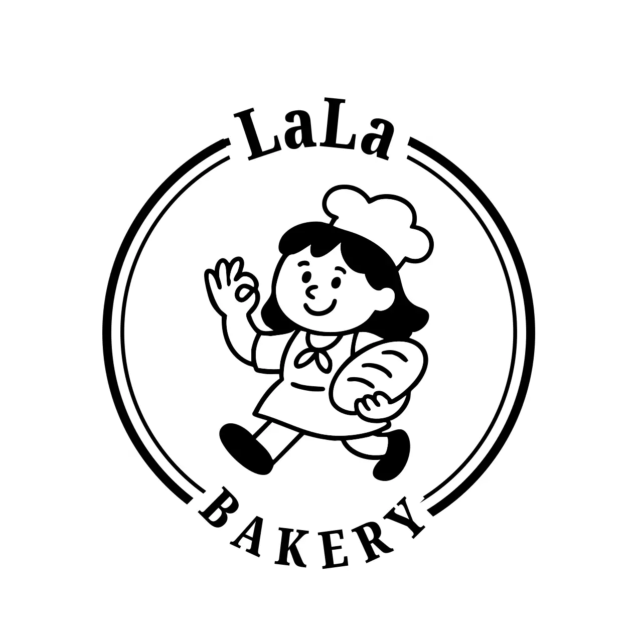 흑백 아기자기한 베이커리 디자인