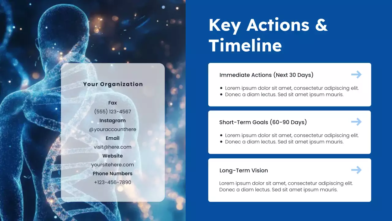 Blue Modern Healthcare Trends Report Presentation