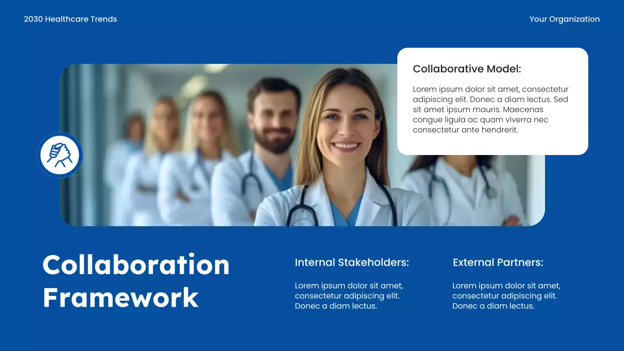 Blue Modern Healthcare Trends Report Presentation