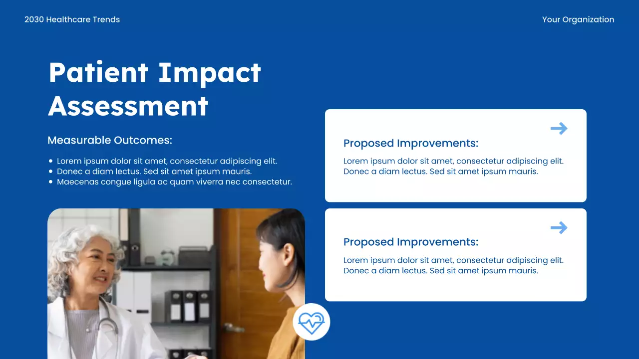 Blue Modern Healthcare Trends Report Presentation