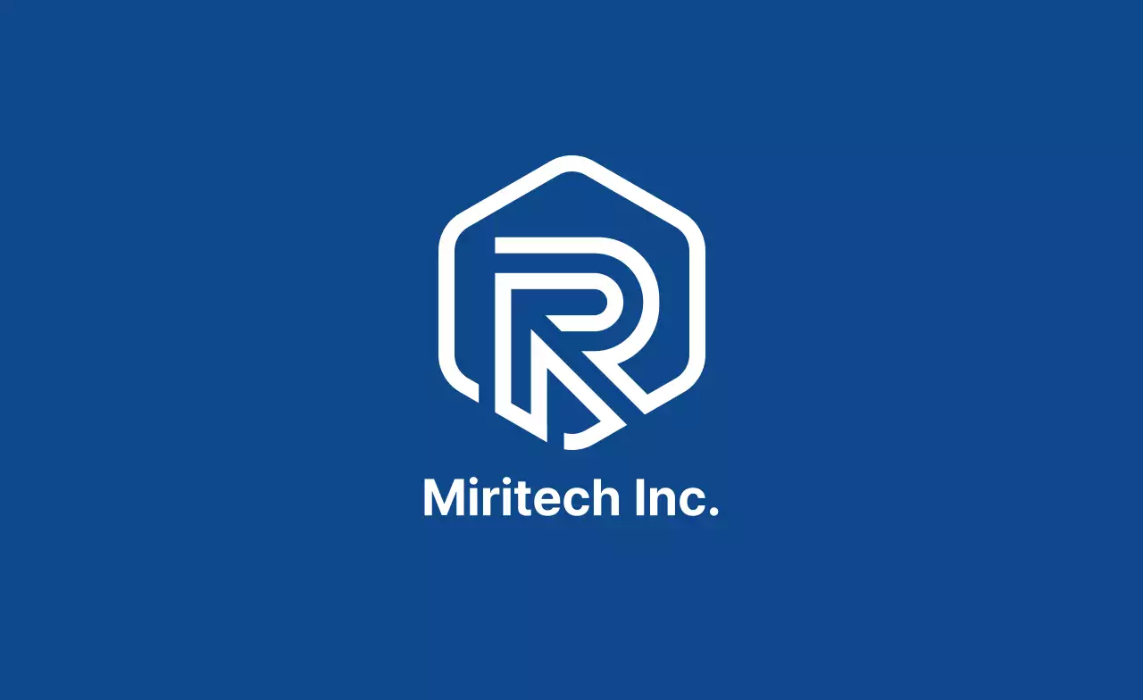 青 モダン シンプルポイントロゴ