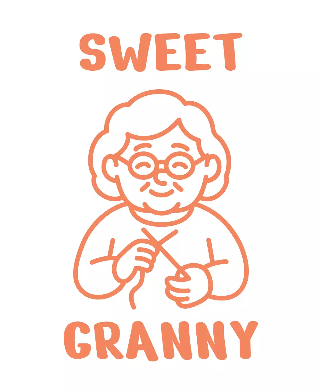 주황 심플 가족 포스터