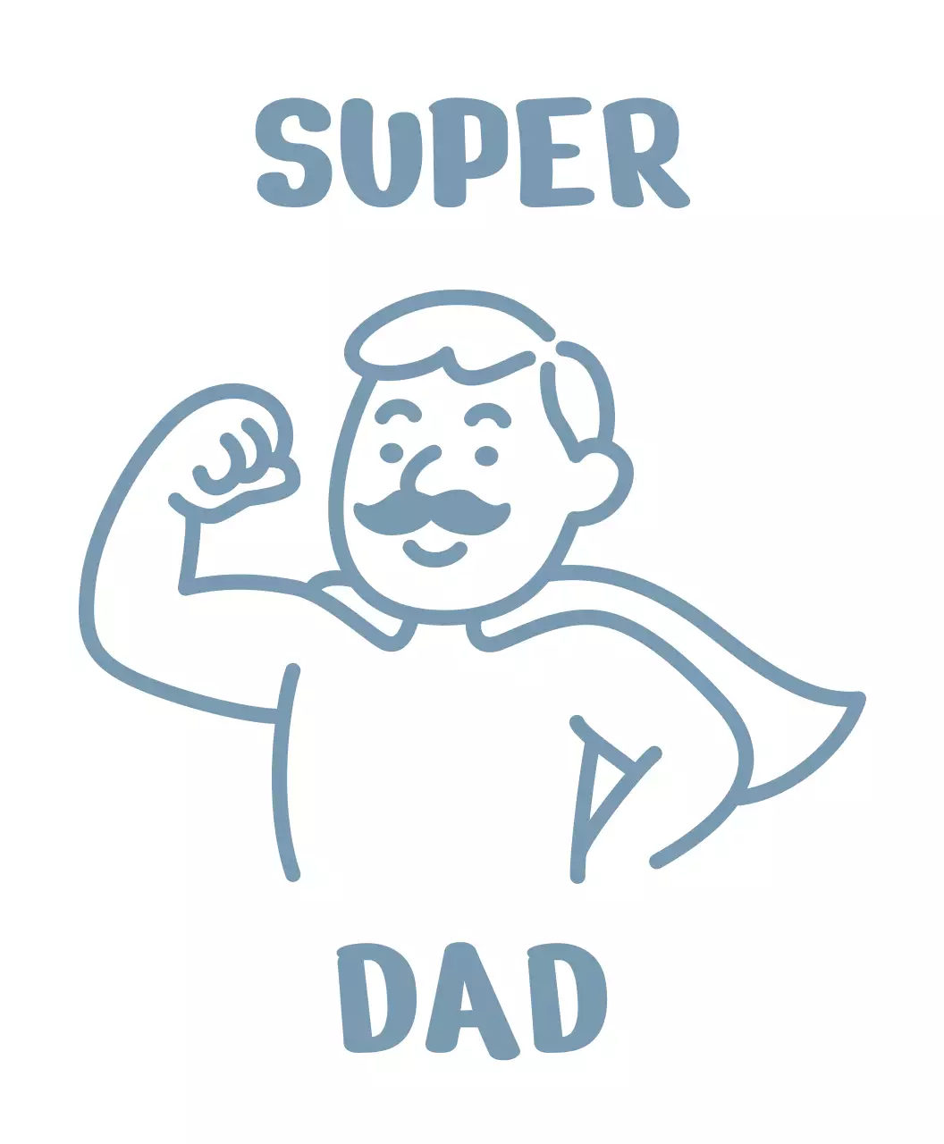 하늘색 심플 아버지 기념