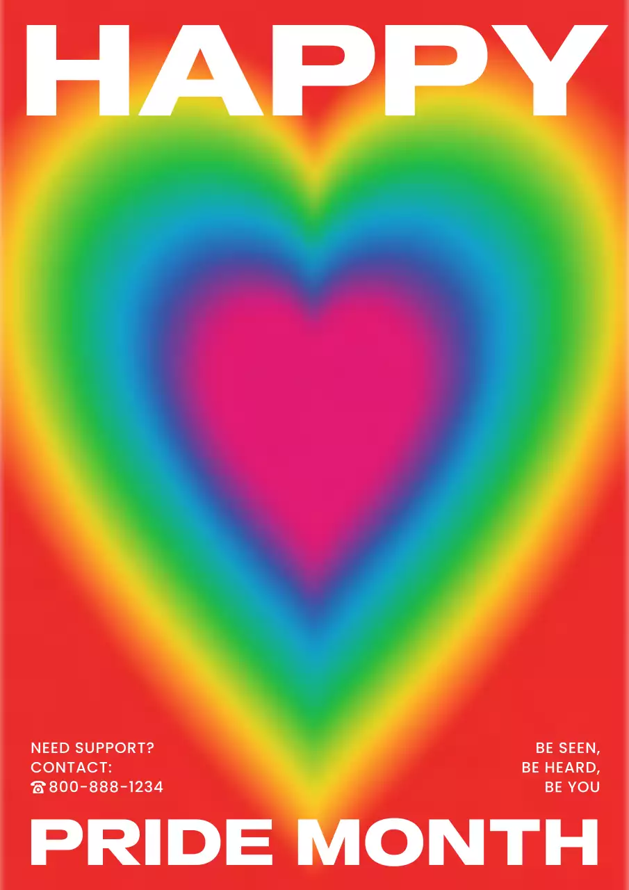 Rainbow Bold Pride Announcement Poster