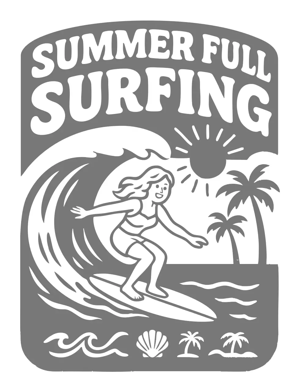 하늘색 빈티지 서핑 행사