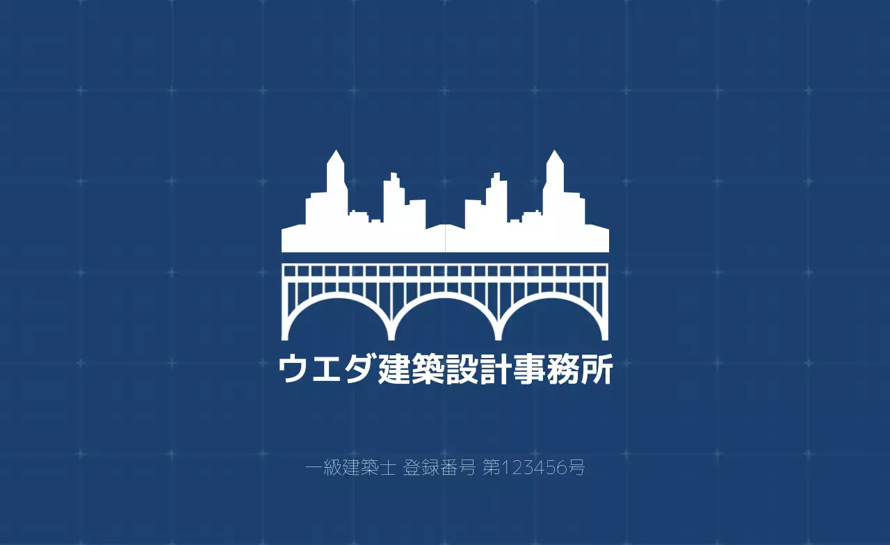 ネイビー シンプル シンプルポイントロゴ