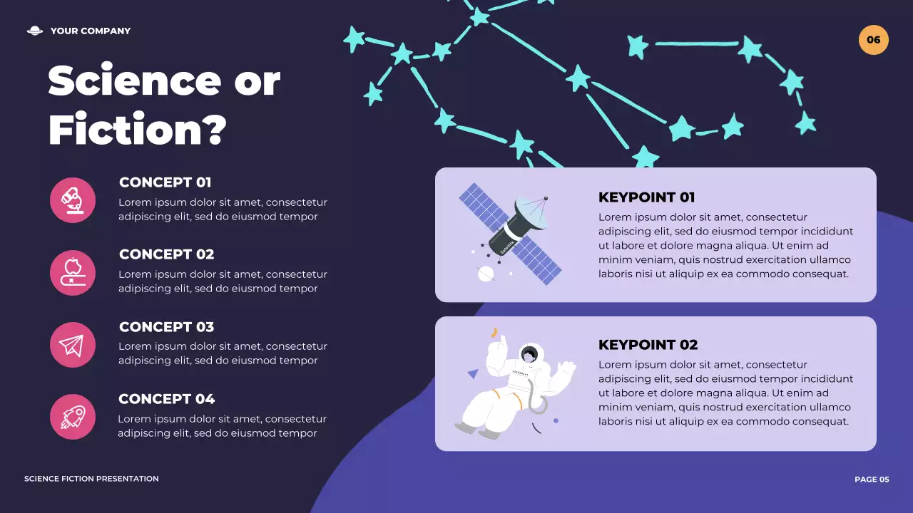 Purple Illustrative Futuristic Science Fiction Presentation