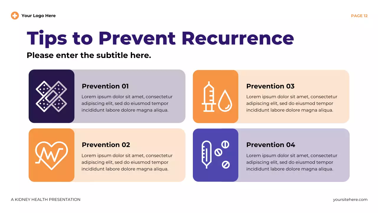 Purple Modern Illustrative Kidney Health Presentation