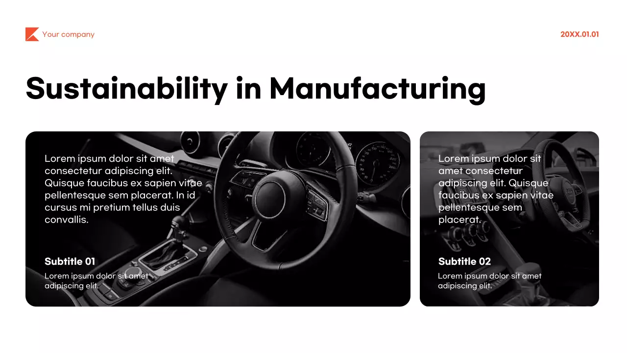 Black Modern Vehicle Production Guide Presentation