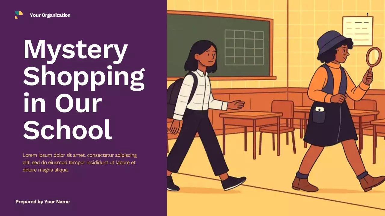 Purple Comic School Guide Presentation