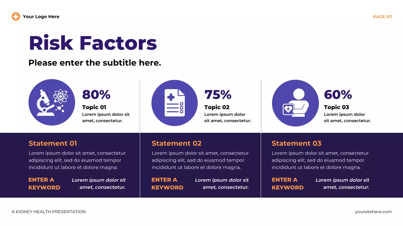 Purple Modern Illustrative Kidney Health Presentation