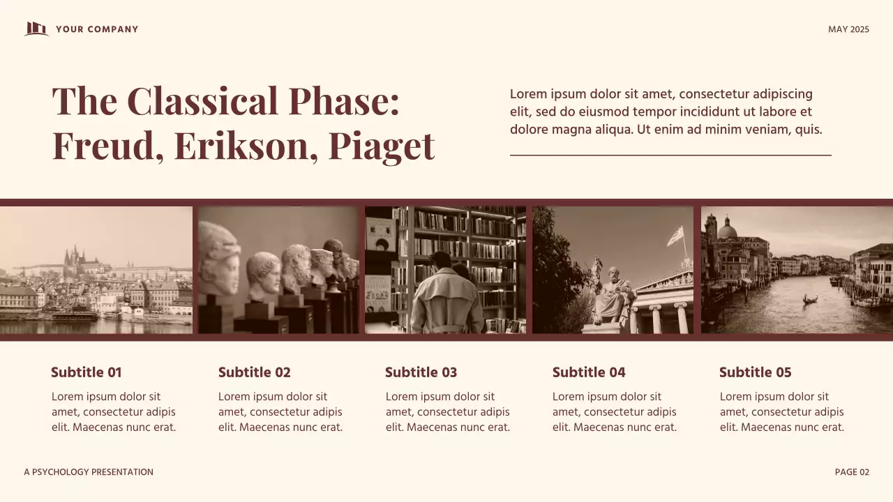 Red and Beige vintage Developmental Psychology Presentation