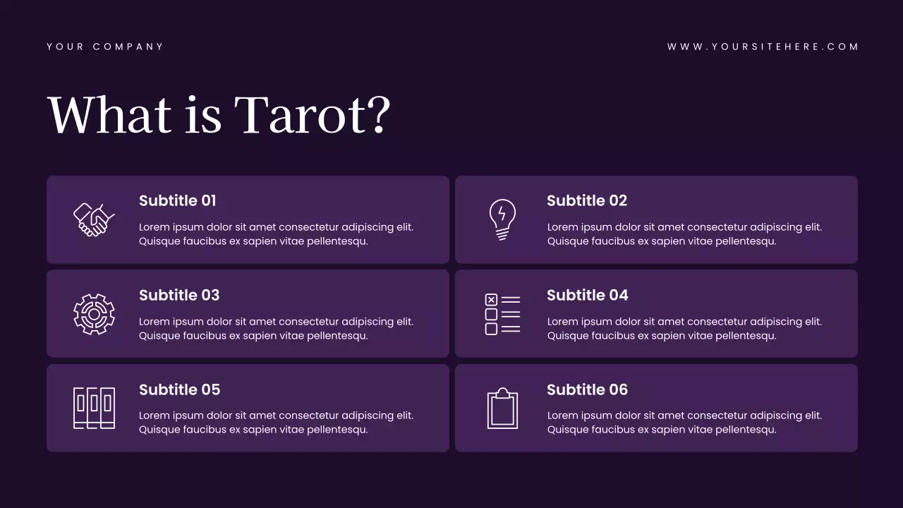 Navy Elegant Tarot Guide Presentation