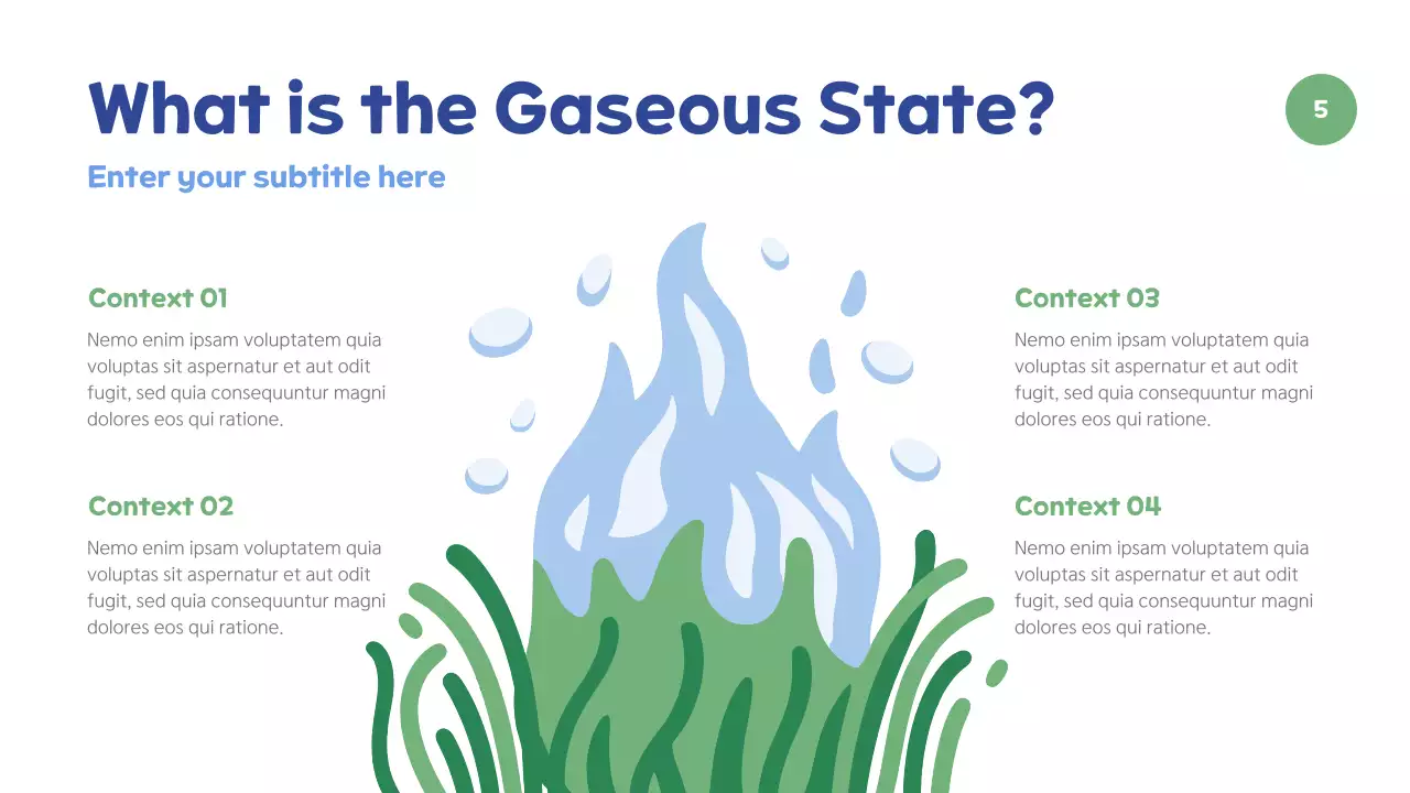 Blue Minimal Nature Exhibition Presentation