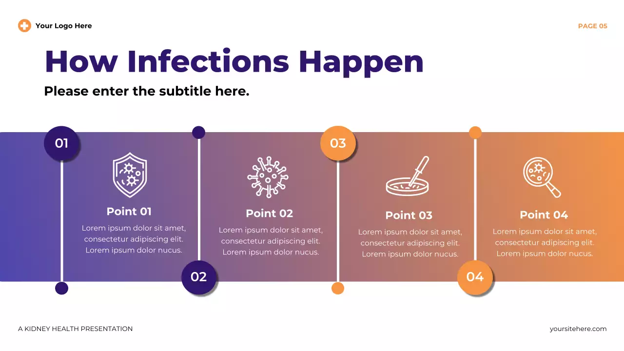Purple Modern Illustrative Kidney Health Presentation