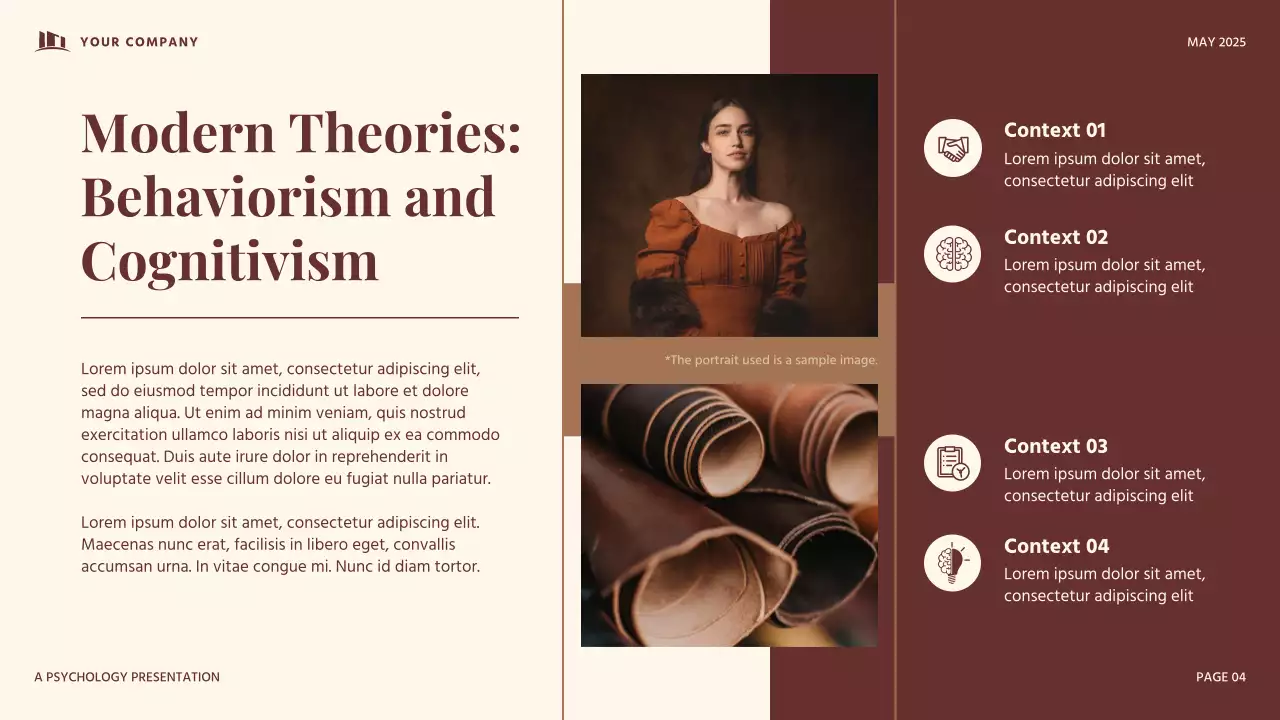 Red and Beige vintage Developmental Psychology Presentation