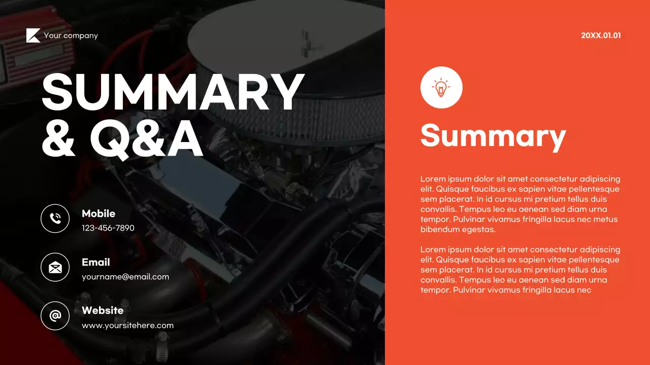 Black Modern Vehicle Production Guide Presentation