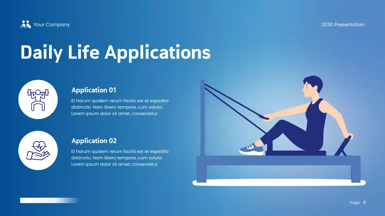 Blue Modern Physical Wellness Research Presentation