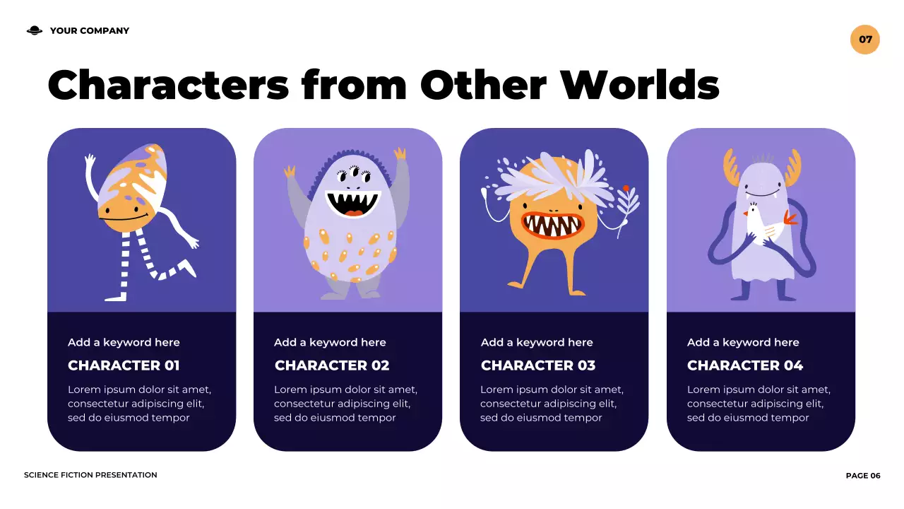 Purple Illustrative Futuristic Science Fiction Presentation