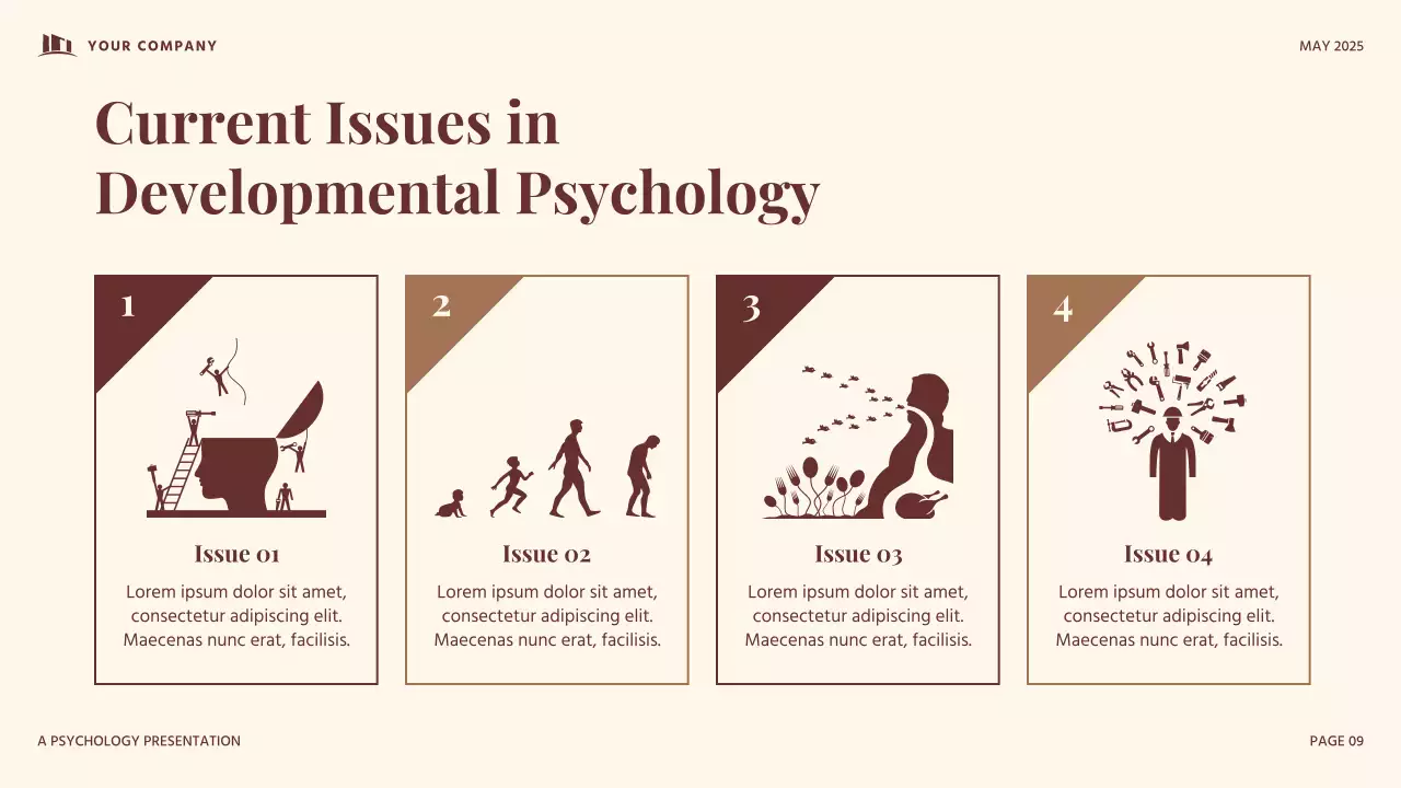 Red and Beige vintage Developmental Psychology Presentation