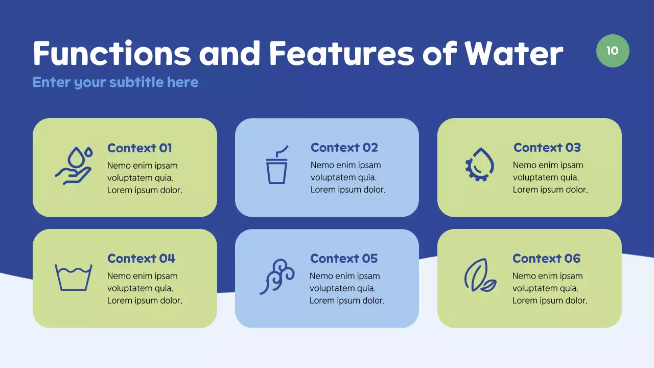 Blue Minimal Nature Exhibition Presentation