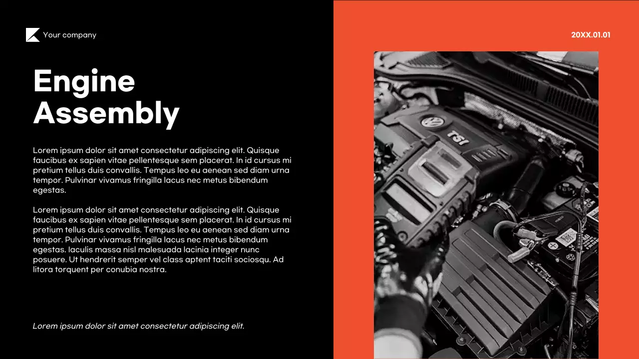 Black Modern Vehicle Production Guide Presentation