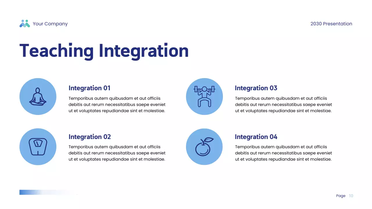 Blue Modern Physical Wellness Research Presentation