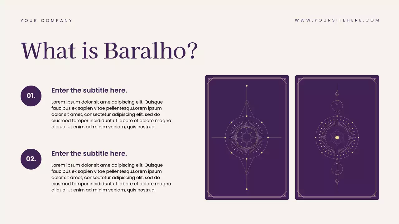 Navy Elegant Tarot Guide Presentation