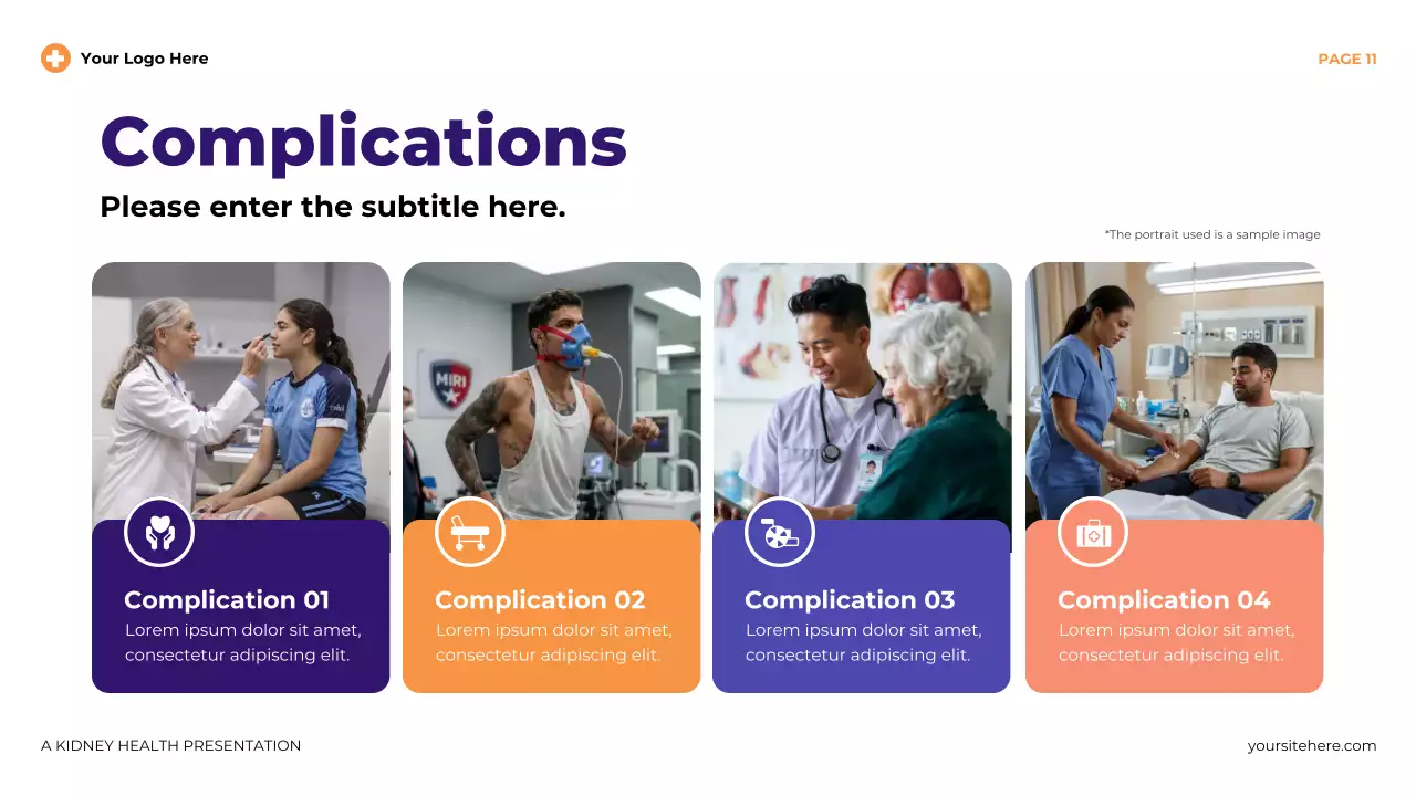 Purple Modern Illustrative Kidney Health Presentation