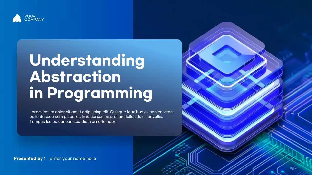 Blue Modern Programming Lecture Presentation