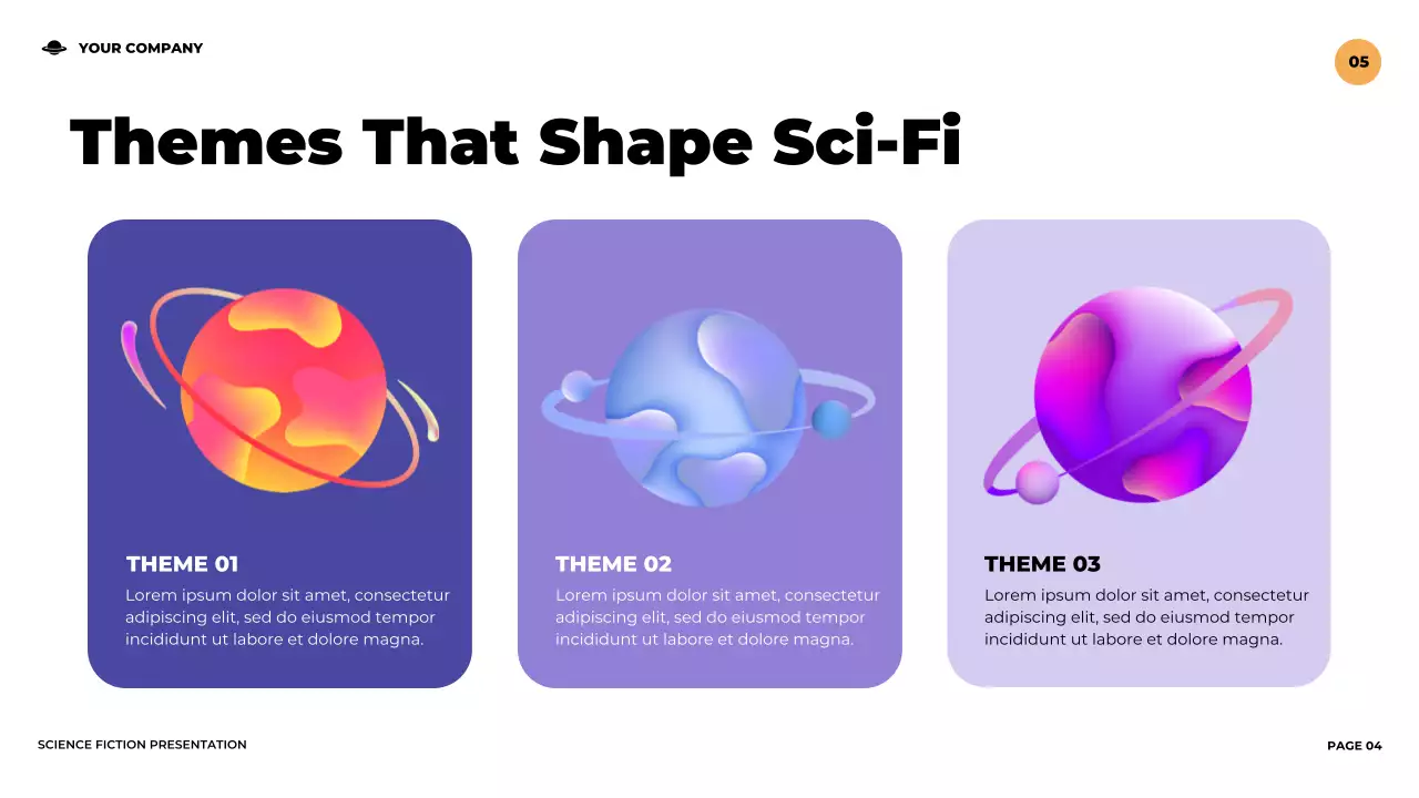 Purple Illustrative Futuristic Science Fiction Presentation