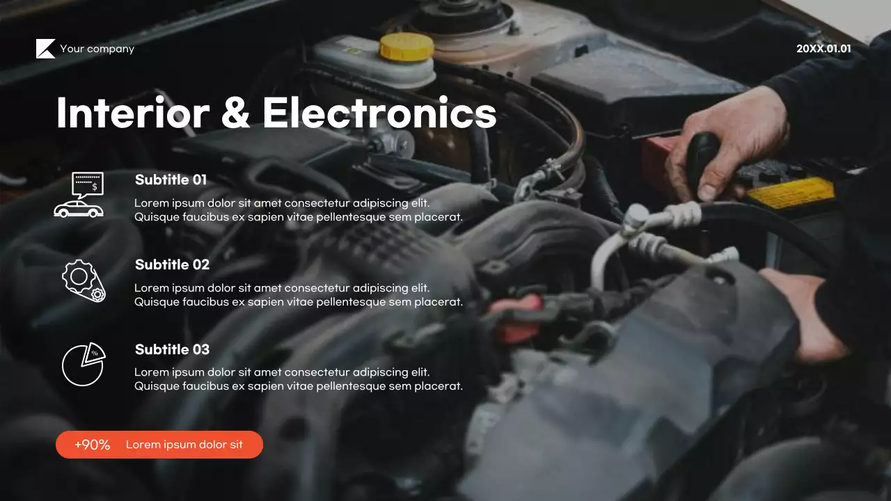 Black Modern Vehicle Production Guide Presentation