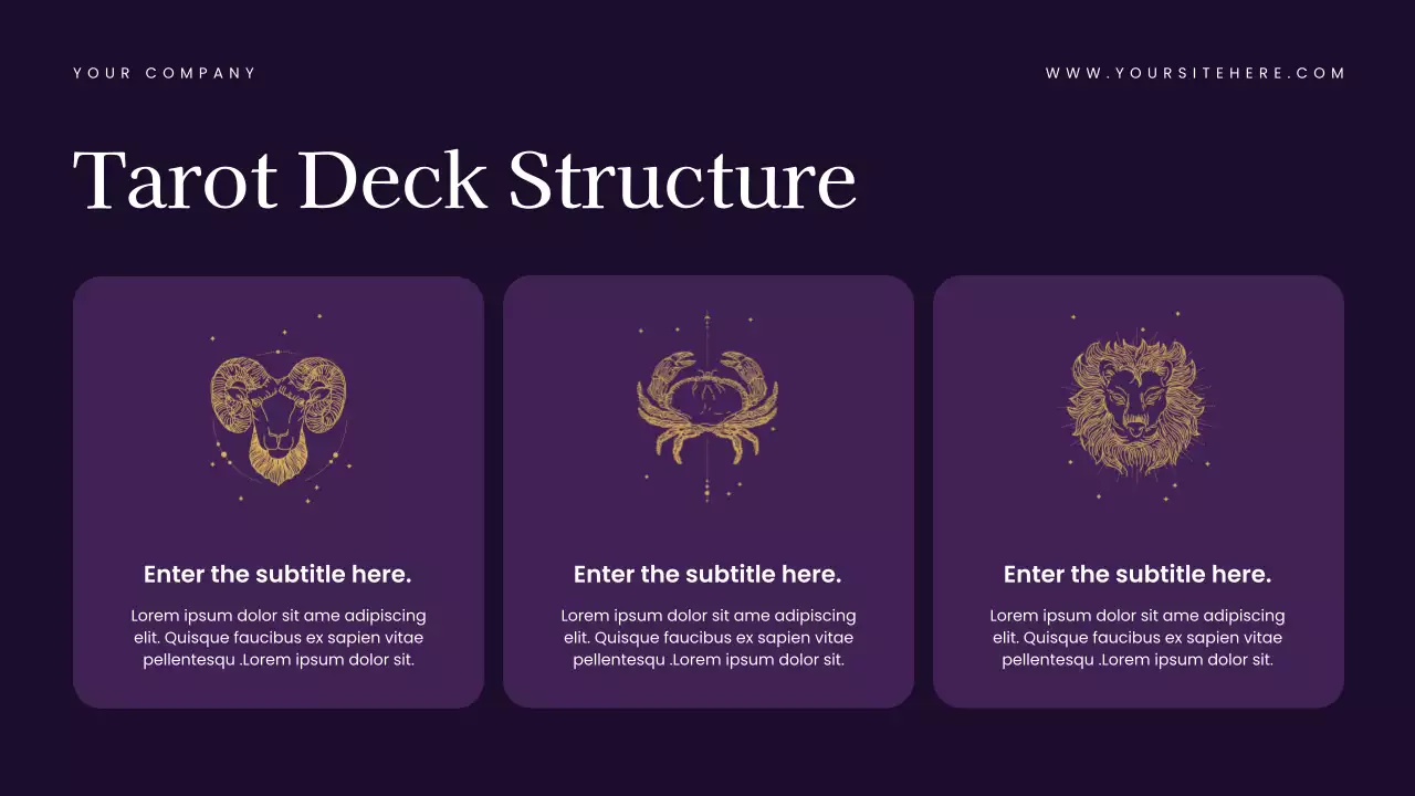 Navy Elegant Tarot Guide Presentation