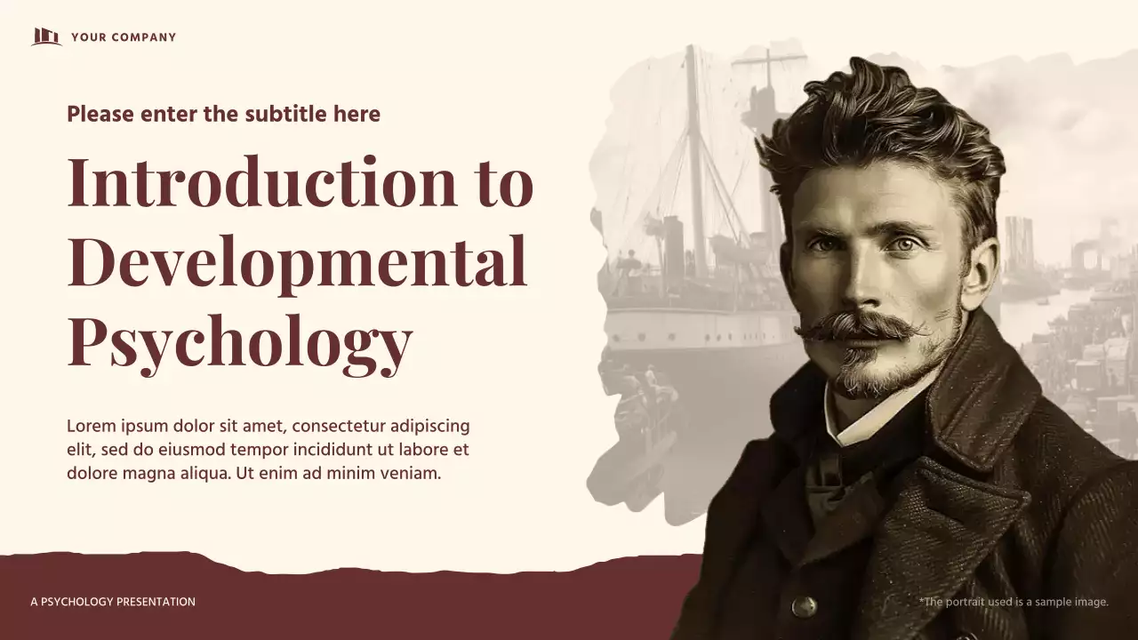 Red and Beige vintage Developmental Psychology Presentation