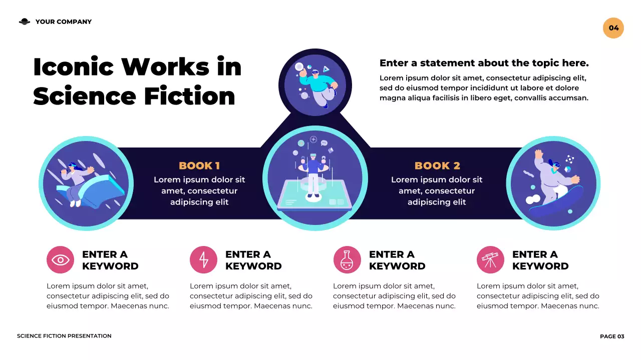 Purple Illustrative Futuristic Science Fiction Presentation