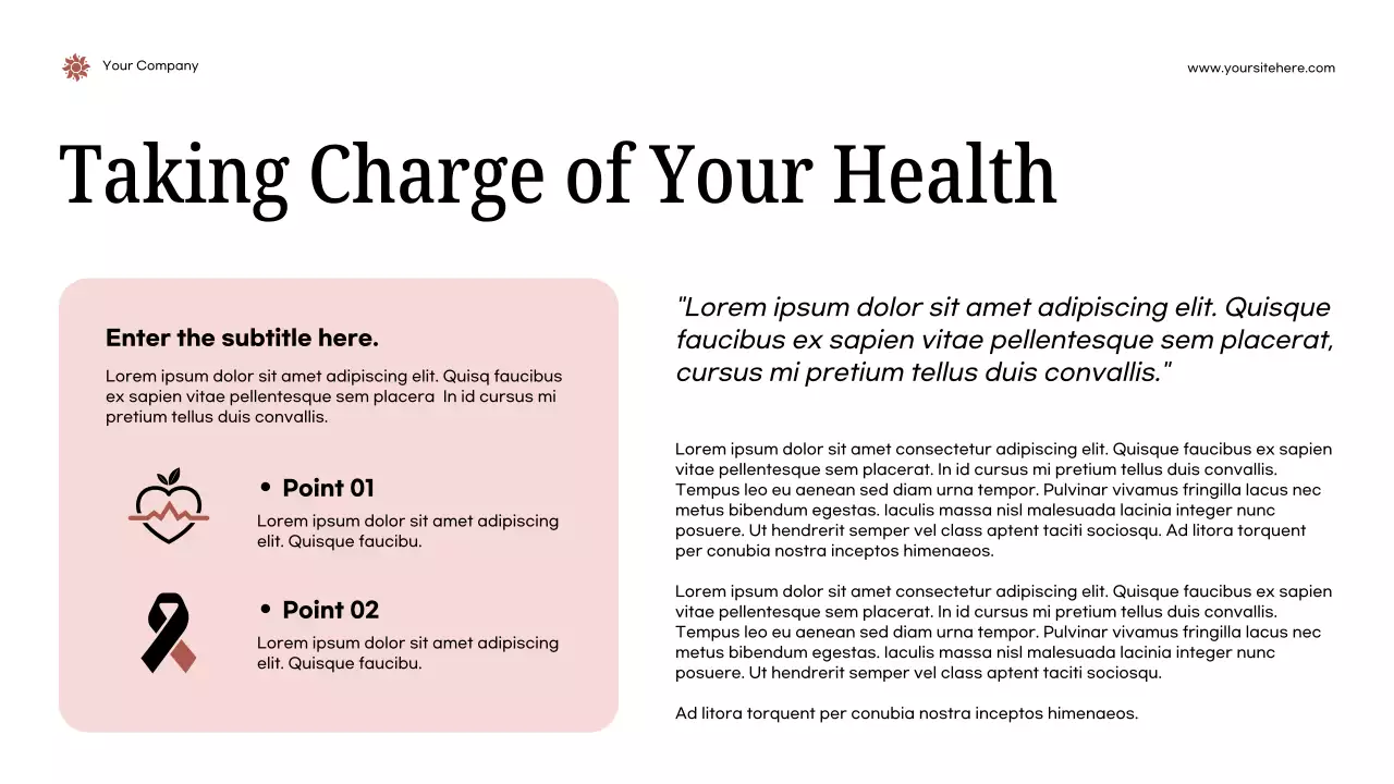 Pink Modern Health Announcement Presentation