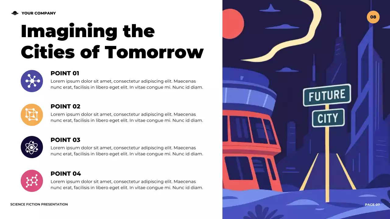 Purple Illustrative Futuristic Science Fiction Presentation