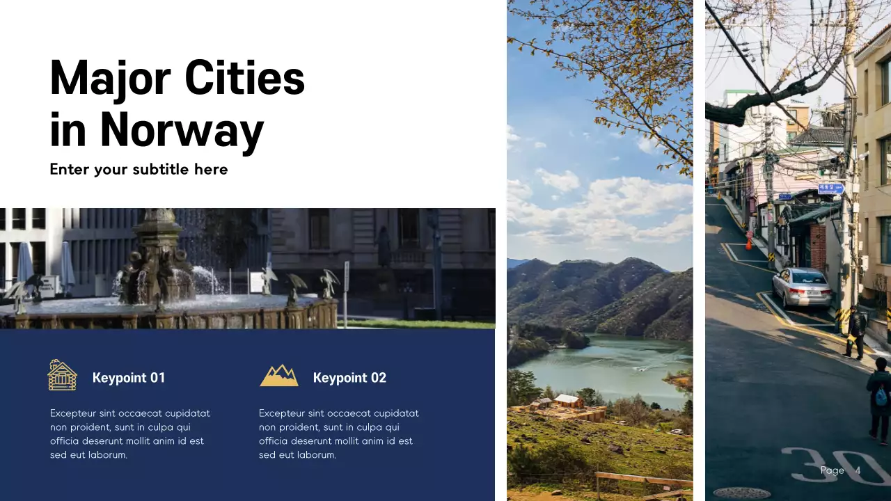 Blue Modern Norway Presentation