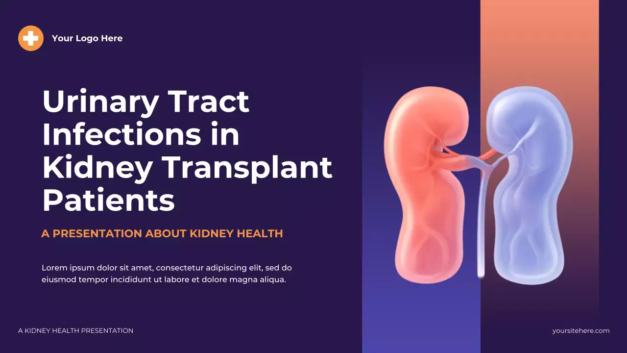 Purple Modern Illustrative Kidney Health Presentation