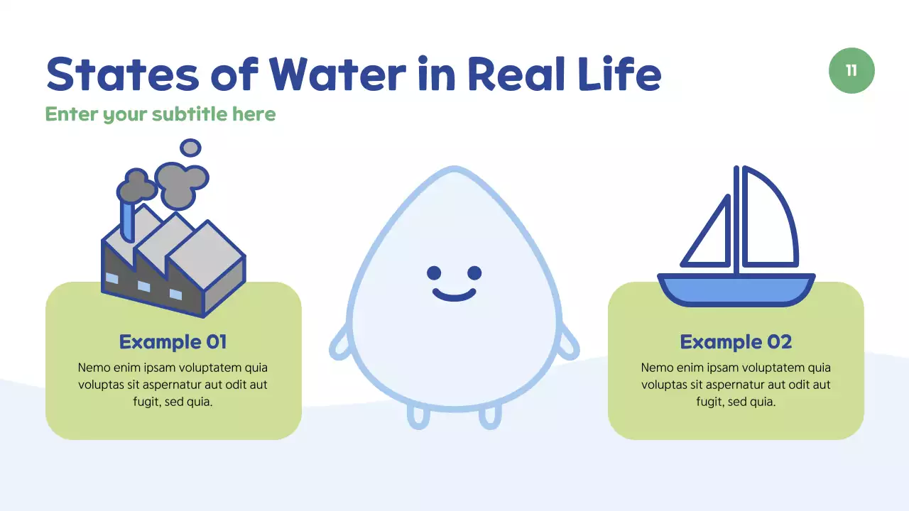 Blue Minimal Nature Exhibition Presentation